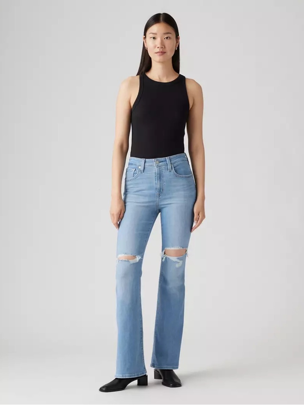 NWT Levi’s 726 Destructed Knee Flare Jeans